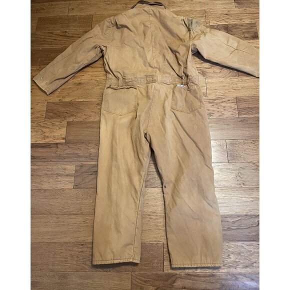 WALLS BLIZZARD PRUF INSULATED COVERALLS TAN Made In USA Large READ - Picture 3 of 16